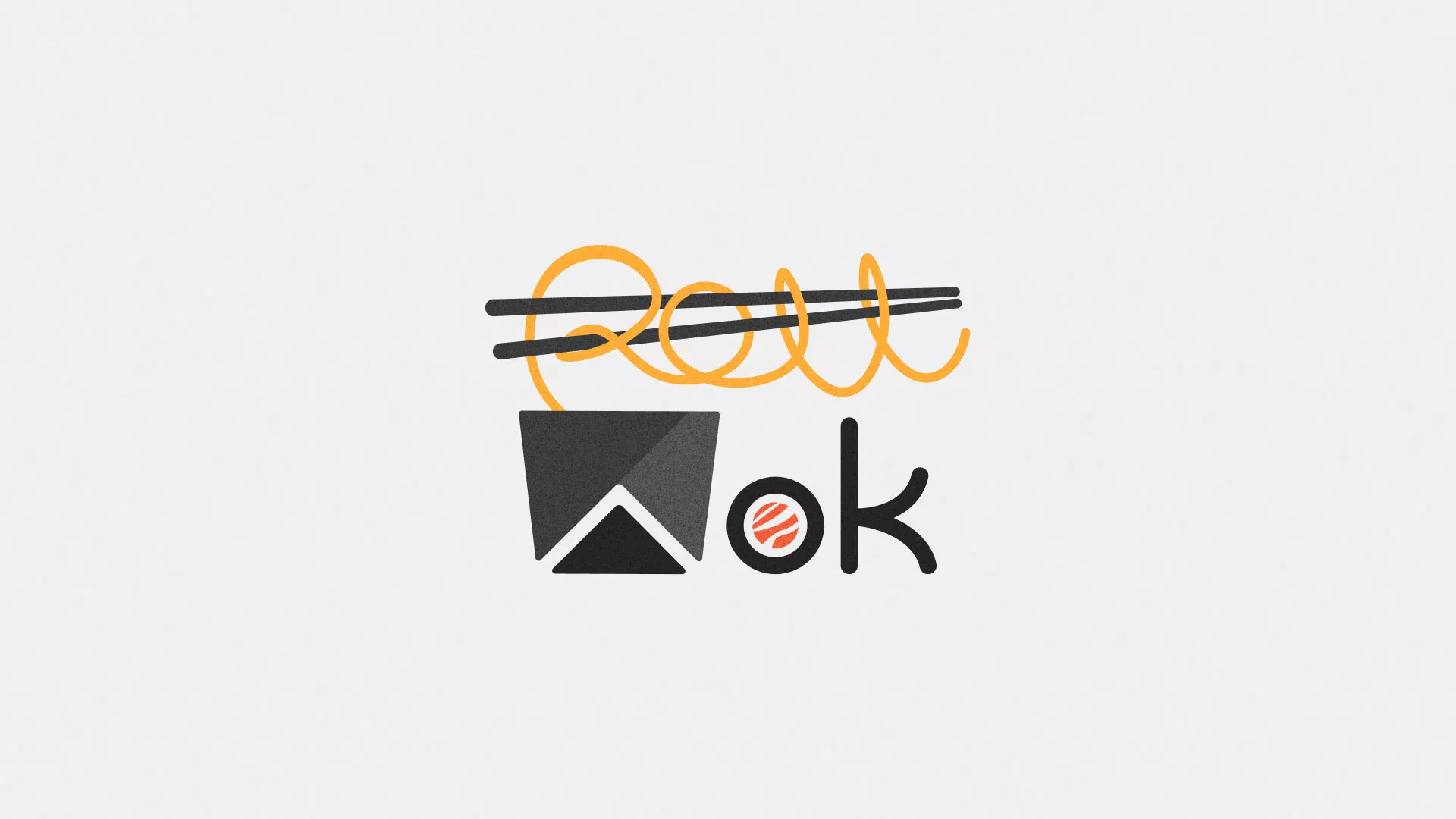 Разработка логотипа суши-бара «Roll Wok Club» в Алагире